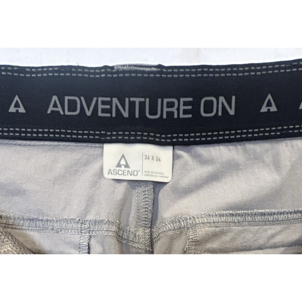 Ascend‎ Explorer Mens 36x34 (36x33) Tan Hiking Pants Lightweight Outdoor - Picture 6 of 7